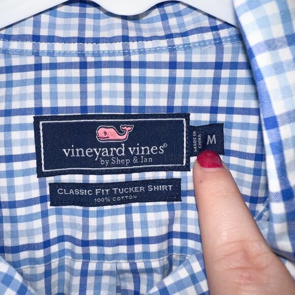 Vineyard Vines Men's Classic Fit Tucket Shirt Plaid Button Down Size M - Picture 2 of 5
